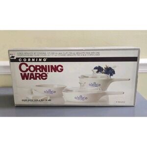 Corning Ware 1985‎ Sealed Box 5 Piece Menu-Ette Set in Blue Cornflower P-101-COT
